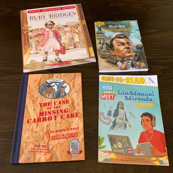 Other Kids Book Bundle 4 Books Ruby Bridges Pearl Harbor Linmanuel